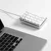 CKMSYUDG Mechanical Numeric Keypad GATERON Brown Switch Wired Gaming Keypad Crystal Case White Backlit 21 Keys Numpad Keypad view 4