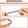 MOLDERP Eyeglass Ear Cushions - Soft Silicone Glasses Ear Grip Temple Tips Eyeglass Pads Anti Slip Eyeglasses Ear Hook Comfort Sport 7 Pairs (L-black, all) view 4