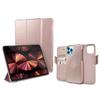 Dreem Bundle: Fibonacci Wallet-Case for iPhone 13 Pro with Da'Vinci Apple iPad Pro 12.9 Case - Rose view 1