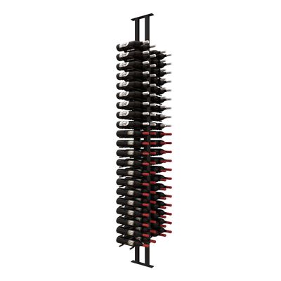 Ultra Wine Racks Floor-to-Ceiling Mount Display (2 Side, Double Deep, Black, Holds 84 Wine Bottles) - Modern Metal Wine Storage for Wine Cellars, Home Bars, Kitchens, & Dining Rooms