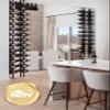 Ultra Wine Racks Floor-to-Ceiling Mount Display (2 Side, Single Deep, Black, Holds 42 Wine Bottles) - Modern Metal Wine Storage for Wine Cellars, Home Bars, Kitchens, and Dining Rooms view 2