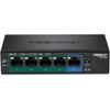 TRENDnet 5-Port Gigabit PoE+ Switch, 32W PoE Power Budget, 10Gbps Switching Capacity, IEEE 802.1p QoS, DSCP Pass-Through Support, Fanless, Wall Mountable, Lifetime Protection, Black, TPE-TG52 view 2