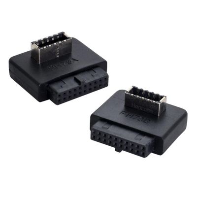 chenyang 2 Pack Overmold Motherboard USB 3.0 19/20Pin to USB 3.1 Type-E Front Panel Socket Extension Adapter