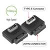 chenyang 2 Pack Overmold Motherboard USB 3.0 19/20Pin to USB 3.1 Type-E Front Panel Socket Extension Adapter view 2