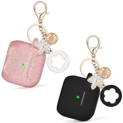 2 Pack Case for Airpods 3 - VISOOM Airpods 3rd Cases 2021 Silicone for iPod 3 Earbuds Case Cover Women Wireless Charging Case with Accessories Girl Bling Keychain