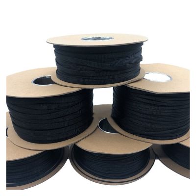 FHYTGBS Three-Wire Braided Mesh Casing-Insulated Braid Sleeving 3/4/6/8/10/12/14mm Tight 1/5/10M High Density Wire Wrap Sheath Protection Cable Sleeve (Color : Black, Inside Diameter : 6mm)