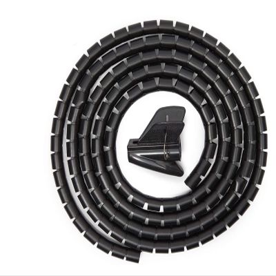 FHYTGBS 1/2M Flexible Cable Winder -Cable Organizer Wire Storage Pipe Bite-Proof Cord Protector Winder Desk Tidy Cable Accessories (Color : 16mm x 2m Black)