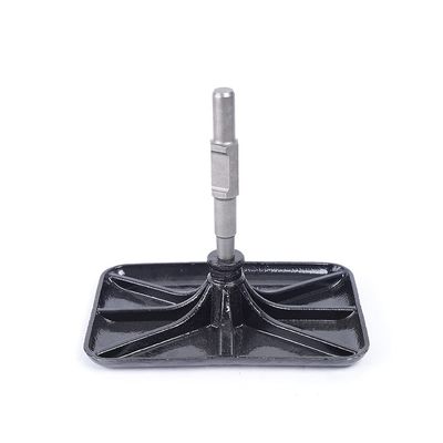 Miumaeov Portable Gasoline Tamping Plate, Vibrating Disk Rock Drill for Ramming Plate, Jack Compactor Manganese Steel Rammer Hammer Snoring Plate Crushing Plate Quarrying Petrol Pick Black