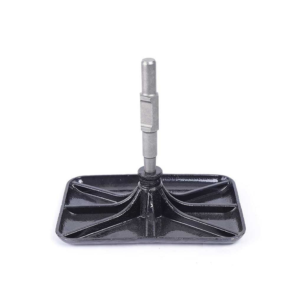Miumaeov Portable Gasoline Tamping Plate, Vibrating Disk Rock Drill for Ramming Plate, Jack Compactor Manganese Steel Rammer Hammer Snoring Plate Crushing Plate Quarrying Petrol Pick Black