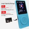 MP3 Player 32GB with Speaker Earphone Portable Mini Light Blue Music Player Support Voice Recorder E-Book 1.8 inch HD Screen Support up to 128GB view 4