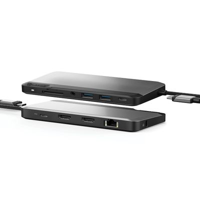 ALOGIC USB-C Dual Display 1080p FHD Dock; 85W Power Delivery; 2X USB-A; 2X USB-C; 2X HDMI Ports; Ethernet; Audio Jack; SD & Micro-SD Card Reader; 10-in-1 MX2 lite HDMI Edition.
