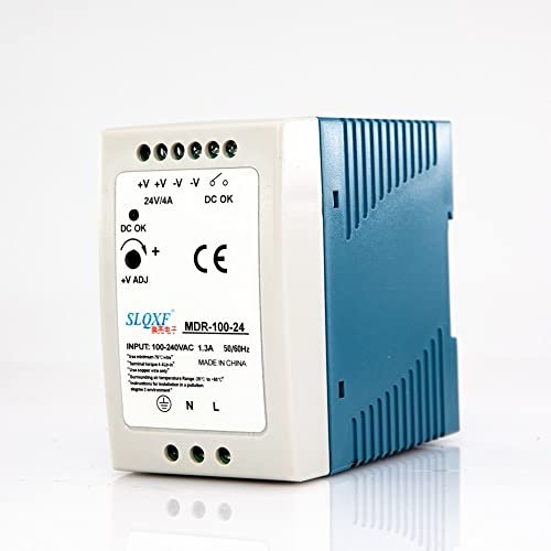 Industrial mini AC/DC Din Rail Power Supply Switch MDR-10W 20W 40W 60W 100W Single Output Switching 12V 24V Source (Input Voltage : 110/220V15%, Output Voltage : 12V)