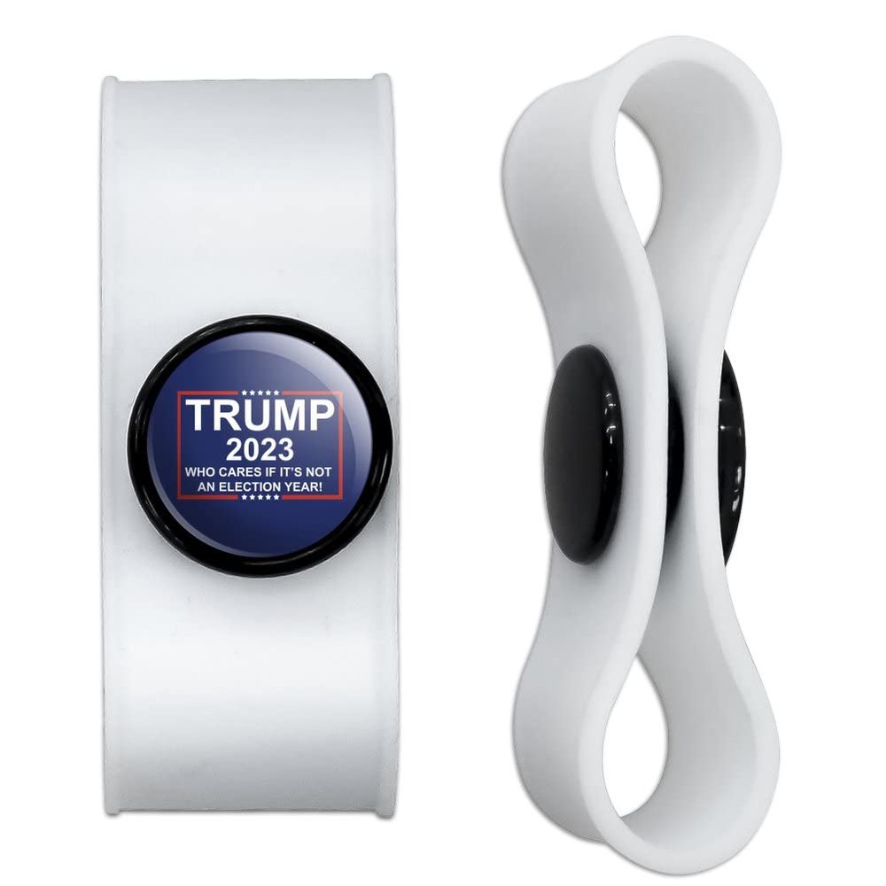 GRAPHICS & MORE Trump 2023 Headphone Earbud Cord Wrap - Charging Cable Manager - Wire Organizer Set of 2 - White