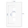 iwillink 3-Port Keystone Wall Plate 10-Pack, Low Profile Ethernet Wall Plates for Keystone Jack, White view 4