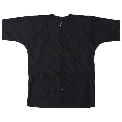 SOLUSTRE Salon Smocks Short Sleeve Barbers Uniform Barber Smock Zip Up Work Clothes Haircut Cape Barber Apron Salon Smocks Hairdressing Cape for Worker Hairdresser