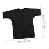 SOLUSTRE Salon Smocks Short Sleeve Barbers Uniform Barber Smock Zip Up Work Clothes Haircut Cape Barber Apron Salon Smocks Hairdressing Cape for Worker Hairdresser view 2