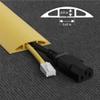 D-Line 6ft Floor Cord Cover, Floor Cable Protector, Extension Cord Cover, Protect Wires & Prevent Cable Trips, Cable Management Solution - Cord Cavity = 0.63" (W) x 0.31" (H) - Safety Yellow view 3