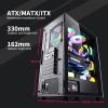 Gaming Case, Mid - Tower Pc Gaming Case ATX/M-ATX/ITX - Front I/o USB 3.0 Port - Tempered Glass Side Panel - Led Light Board - Tailored to You view 4