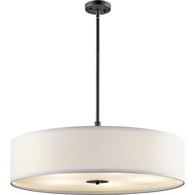 Bailey Street Home 5 Light Pendant with Transitional Inspirations 12 inches Tall by 30 inches Wide-Black Finish Transitional Pendant/Semi Flush 147-Bel-4187290