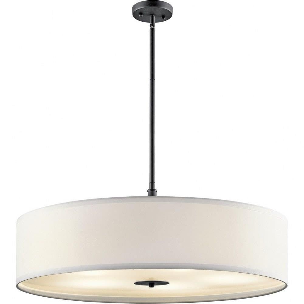 Bailey Street Home 5 Light Pendant with Transitional Inspirations 12 inches Tall by 30 inches Wide-Black Finish Transitional Pendant/Semi Flush 147-Bel-4187290