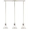 Bailey Street Home 1 Light Vintage Farmhouse Large Mini Pendant Light Light with Etched (Painted White Inside) Glass, Polished Nickel view 2