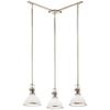 Bailey Street Home 1 Light Vintage Farmhouse Large Mini Pendant Light Light with Etched (Painted White Inside) Glass, Polished Nickel view 3