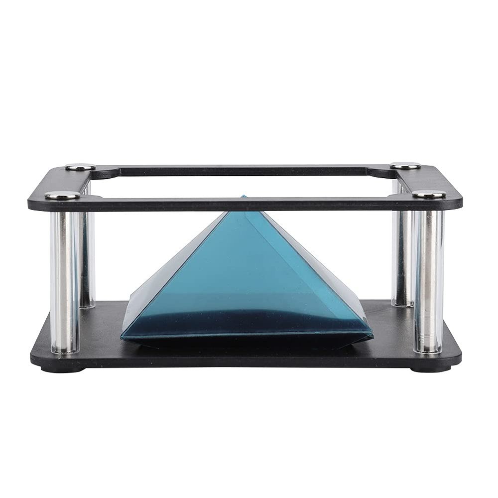 3D Holographic Display Pyramid Stands Projector, 3.5-6 Inch Mobile Smartphone Hologram, for Corporate Product Display, Cartoon Interaction, Entertainment(Cylindrical)