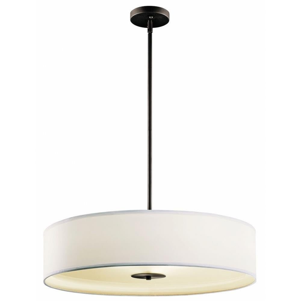Bailey Street Home 3 Light Convertible Pendant with Transitional Inspirations 6 inches Tall by 24 inches Wide-Olde Bronze Finish Transitional Pendant/Semi Flush 147-Bel-648793