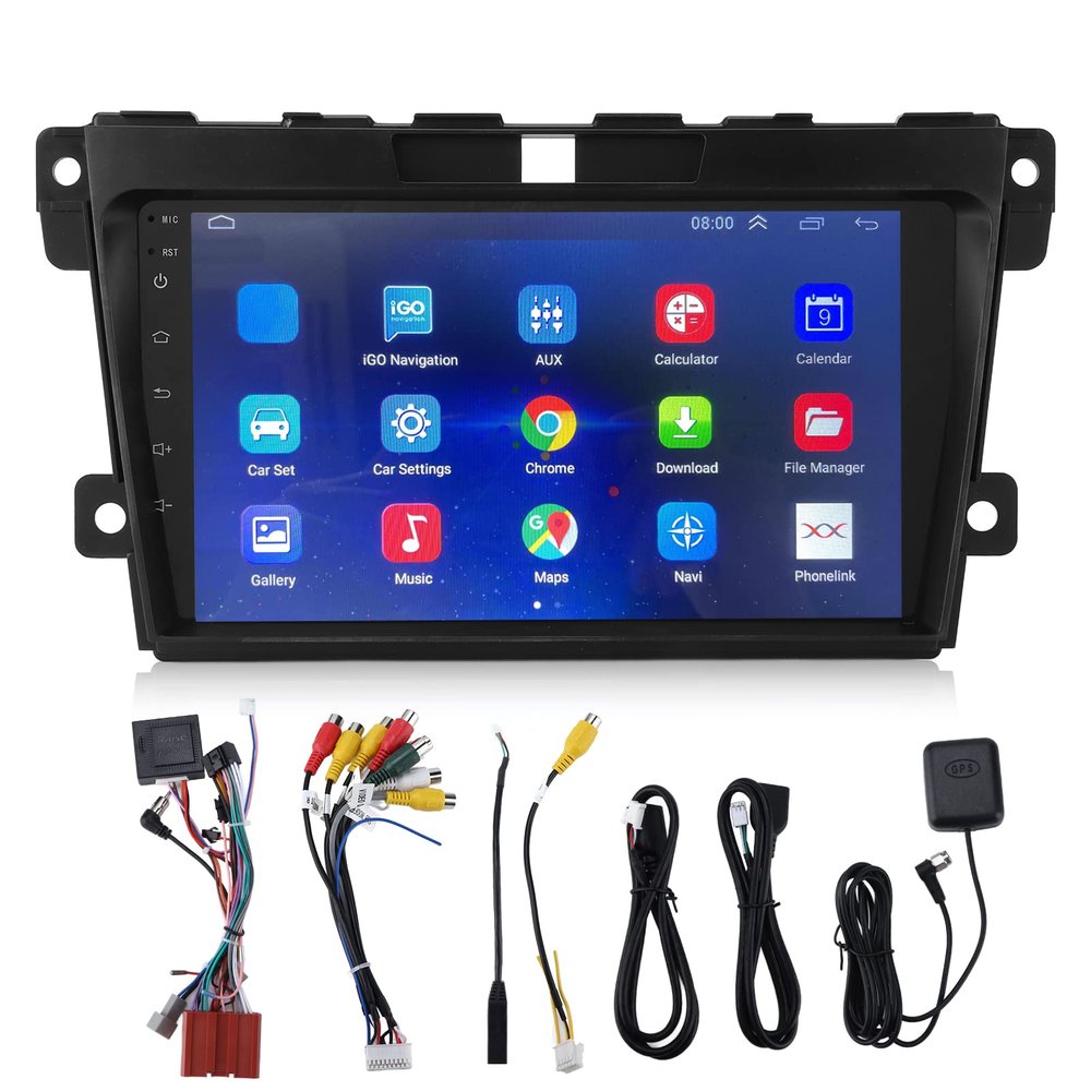 Aramox 9in Car Radio Bluetooth HandsFree Auto Multimedia Player Navigation Display Replacement for CX-7 2008-2015
