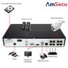 AmSecu 4K Security Camera System, 8-Channel Video Recorder NVR with 6 Bullet IP Cameras for Home Security Indoor/Outdoor, Pre-Installed 2TB Surveillance Hard Drive Kit view 2