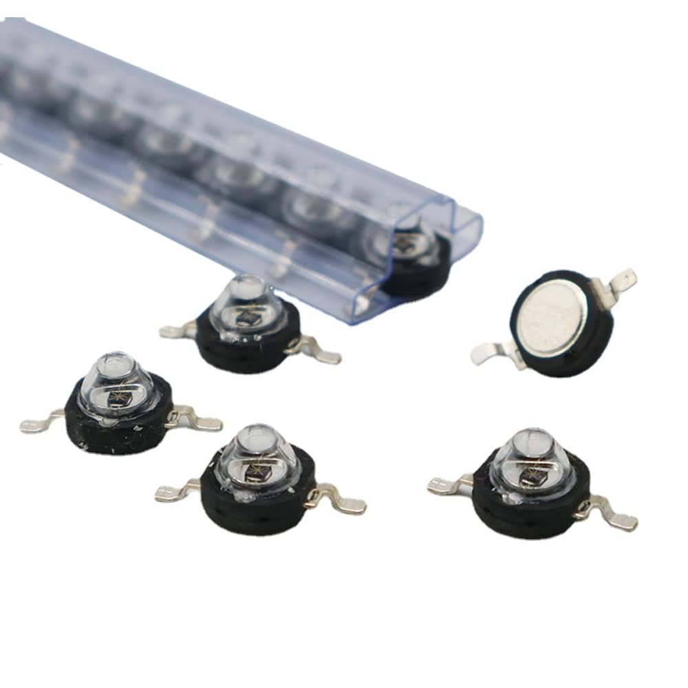 TOPXCDZ 50pcs 3W Infrared IR High Power LEDs Emitter CCTV Camera IR Diode for Security Night Vision CCTV Black LEDs 730nm 850nm 940nm 3W 700mA (60 940nm)
