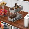 Simple Houseware Cabinet 2 Tier Perforated Basket Drawer, Silver - 2 Pack view 4