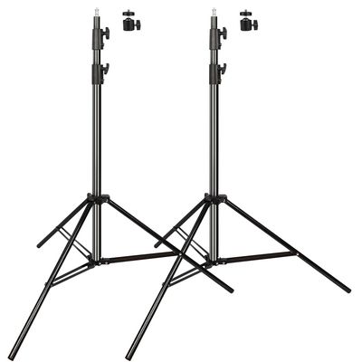 Heavy Duty Aluminum Alloy Photography Video Tripod Light Stands, Tripod Stands for Softboxes, Umbrellas, Reflectors, Lights - Pack of 2, 9.19 Feet/2.8M