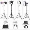 Heavy Duty Aluminum Alloy Photography Video Tripod Light Stands, Tripod Stands for Softboxes, Umbrellas, Reflectors, Lights - Pack of 2, 9.19 Feet/2.8M view 3