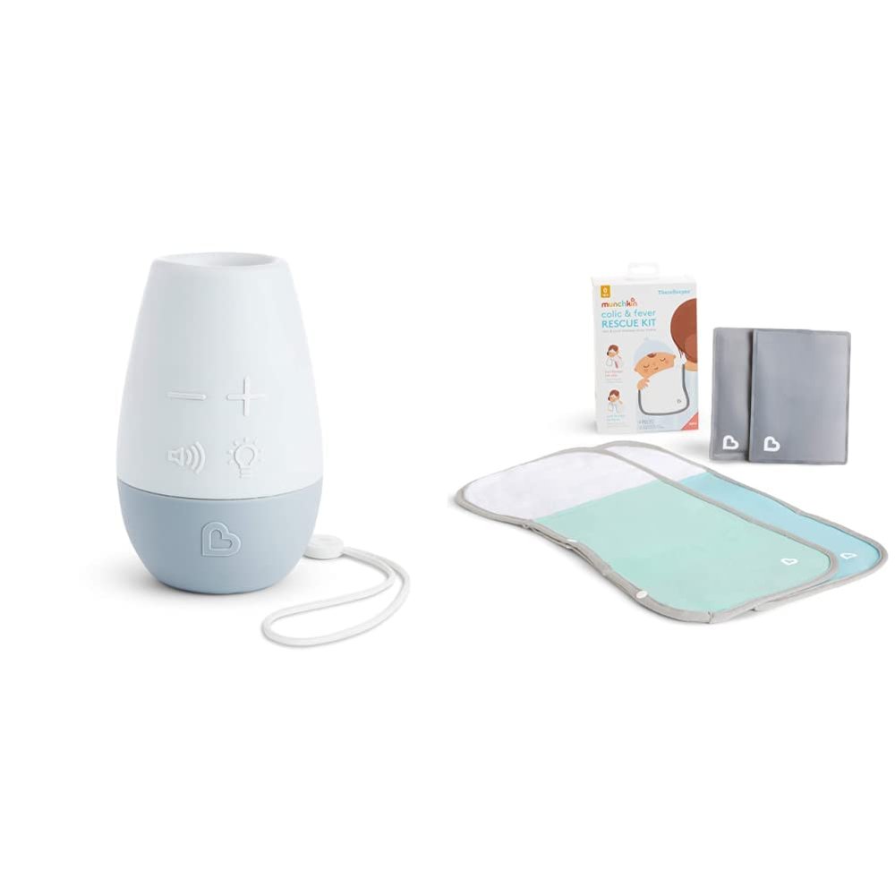 Munchkin Shhh Portable Sleep Soother Machine and TheraBurpee Colic and Fever Rescue Kit