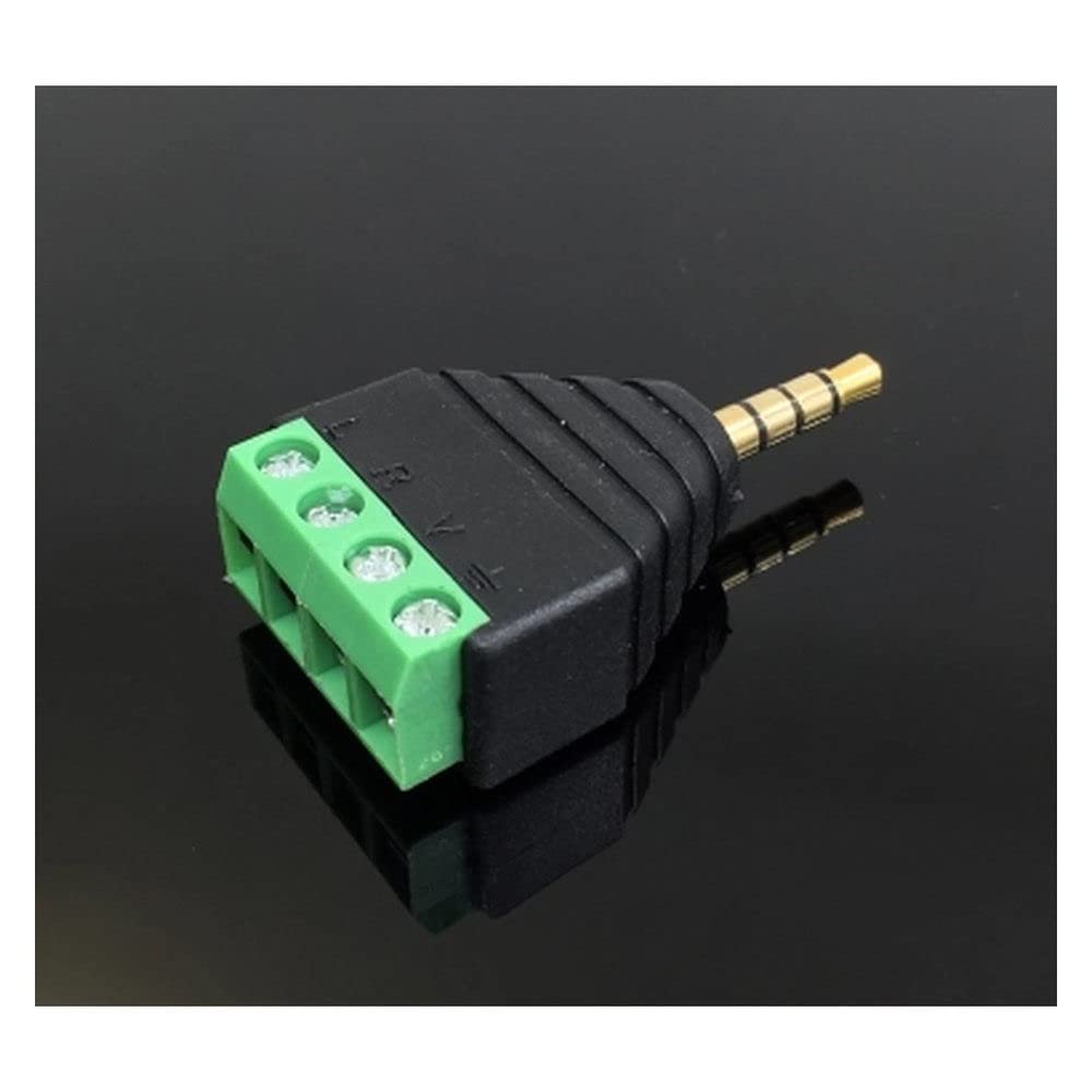 5pcs Video AV Balun 2.5mm 4 Pole Stereo Male to AV Screw Terminal Stereo Jack 2.5 mm Male 4 pin Terminal Block Plug Connector