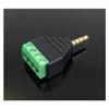 5pcs Video AV Balun 2.5mm 4 Pole Stereo Male to AV Screw Terminal Stereo Jack 2.5 mm Male 4 pin Terminal Block Plug Connector view 1