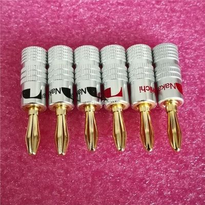 10PCS Black Red 4mm Banana Plug for Video 24K Gold Plated Speaker Copper Adapter Audio Connector