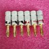 10PCS Black Red 4mm Banana Plug for Video 24K Gold Plated Speaker Copper Adapter Audio Connector view 1