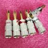 10PCS Black Red 4mm Banana Plug for Video 24K Gold Plated Speaker Copper Adapter Audio Connector view 3