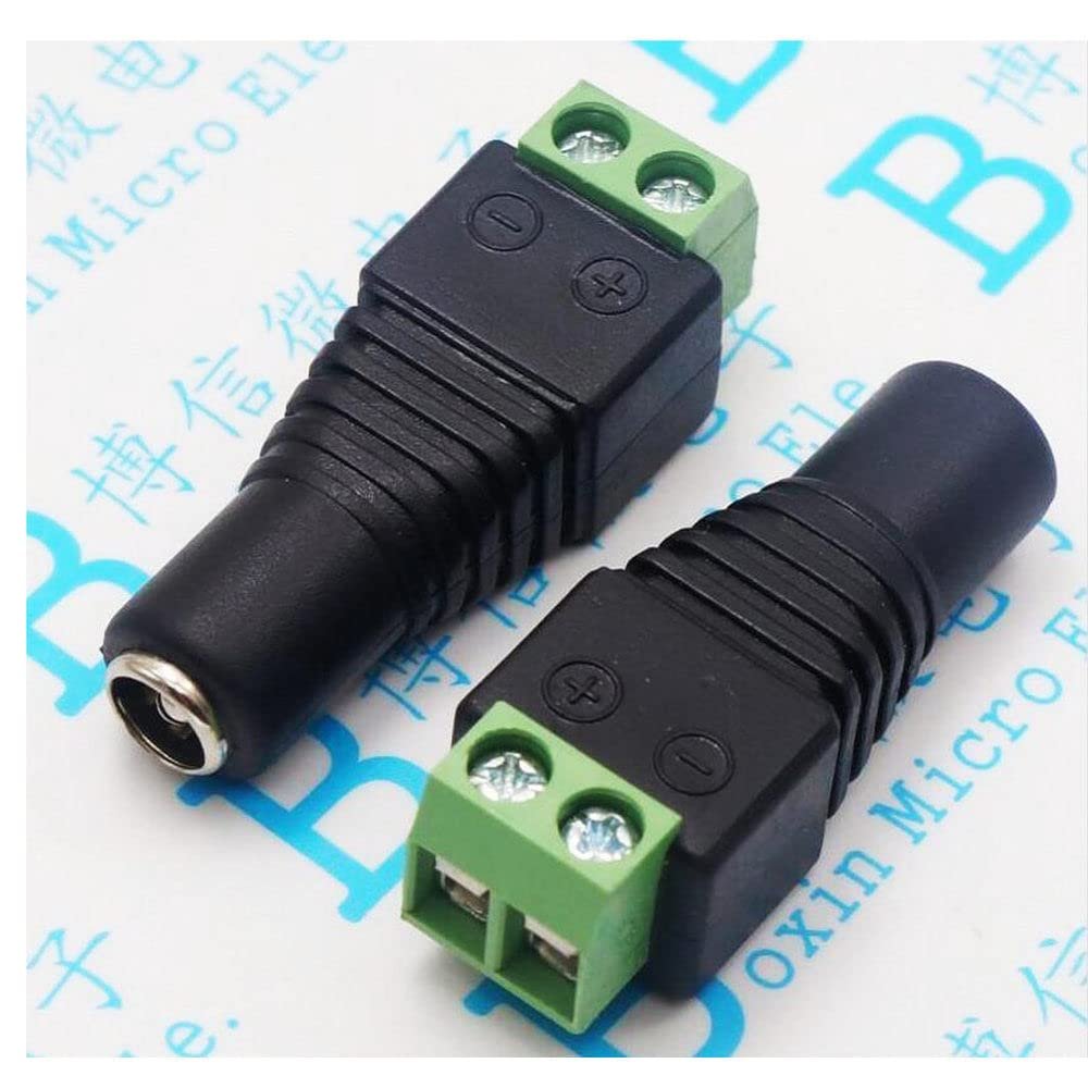 10pcs DC Plug CCTV Camera 5.5mm x 2.1mm DC Power Cable Female Plug Connector Adapter Jack 5.5x2.1mm to Connection led Strip