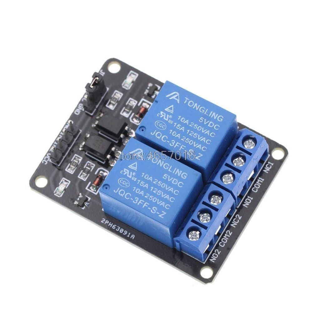 12V Two 2 Channel Relay Module with optocoupler for PIC AVR DSP ARM Ar duino TOP