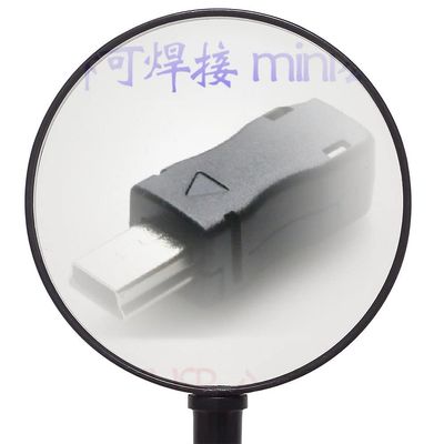 100 Pcs Mini USB 5 Pin Male Plug Socket Connector with Plastic Cover for DIY