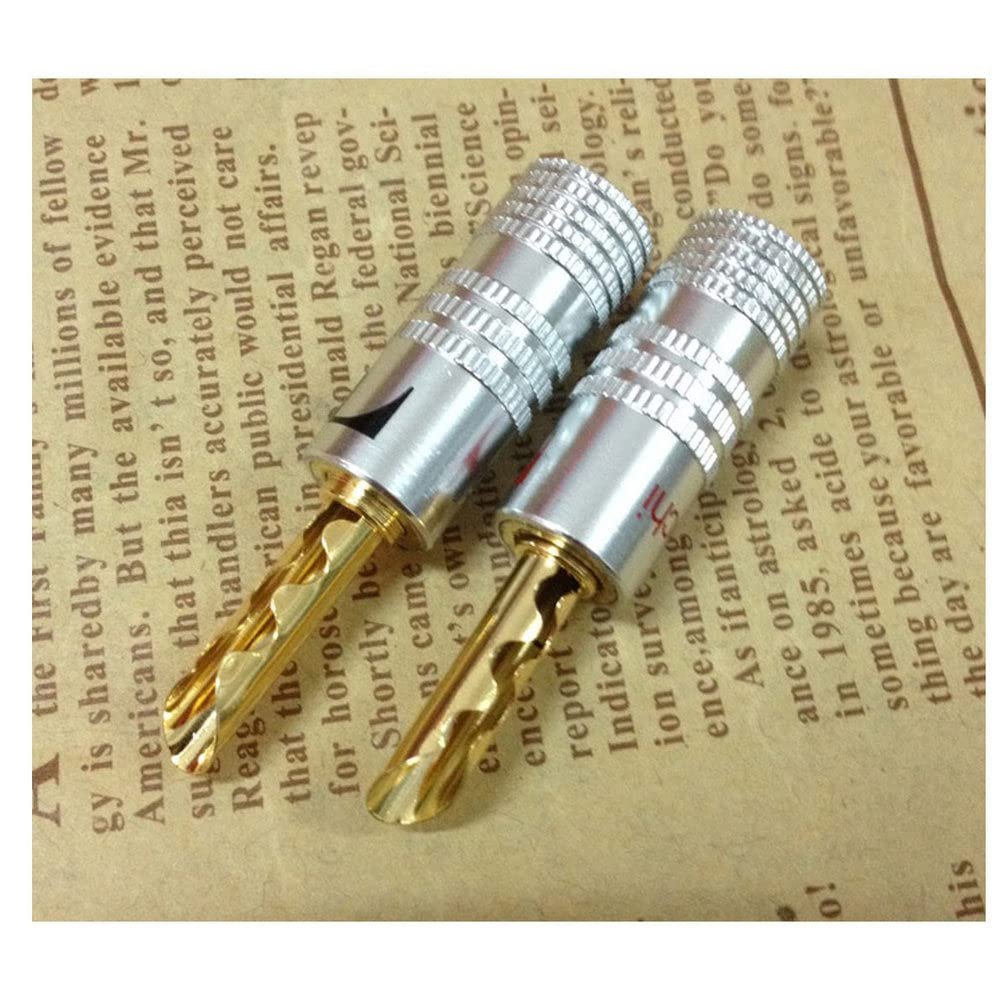 14pcs 24K Gold Plated Audio BFA Banana Speaker Plug Connector Screw Cable & Wire