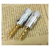 14pcs 24K Gold Plated Audio BFA Banana Speaker Plug Connector Screw Cable & Wire view 1