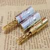 14pcs 24K Gold Plated Audio BFA Banana Speaker Plug Connector Screw Cable & Wire view 2