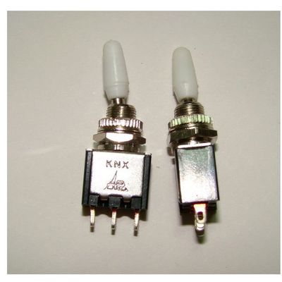 10pcs Black Button Switch KNX1x2 Two File 2A 250V Tripod Toggle Switch