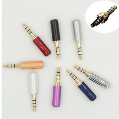 100pcs Copper 3.5mm Audio Jack with Belt Clip Gold-Plated 3Pole Male Adapter Earphone Plug for DIY Stereo Headphone