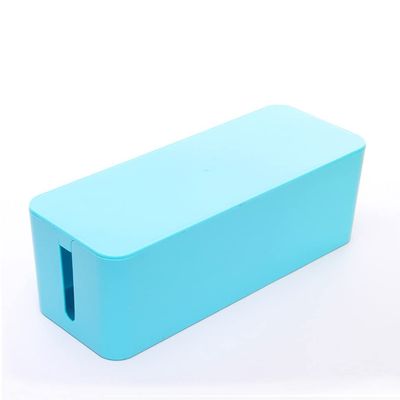 YUEYOULII Cable Management Box, Router Storage Box, Cord Organizer Box to Protect Charger, Cable, Power Strip and Other Electric Devices (Color : Blue, Size : M)