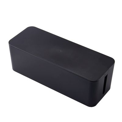 YUEYOULII Cable Management Box, Router Storage Box, Cord Organizer Box to Protect Charger, Cable, Power Strip and Other Electric Devices (Color : Black, Size : L)